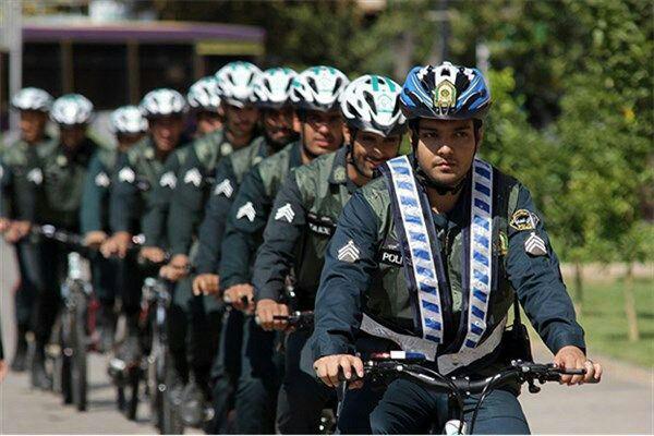 حضور پلیس های  دوچرخه سوار در تهران+ عکس