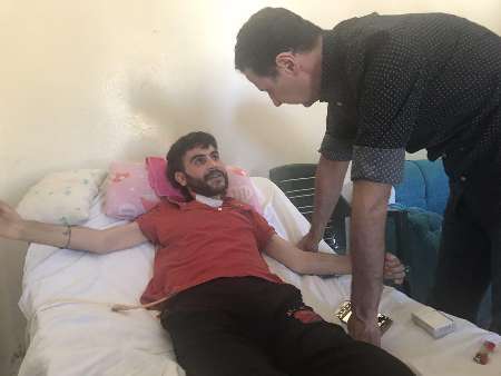 بشار اسد از مجروحان ساکن روستاهای استان حماه عیادت کردند