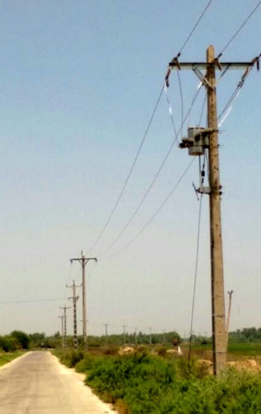 اصلاح و ساماندهی شبکه برق دو روستا در شهرستان حمیدیه