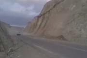 ریزش کوه در زلزله 5.8 ریشتری دیروز منطقه قطور آذربایجان غربی