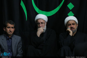 دسته عزای شهادت امیرالمؤمنین علی(ع) با حضور آیت الله العظمی وحید خراسانی