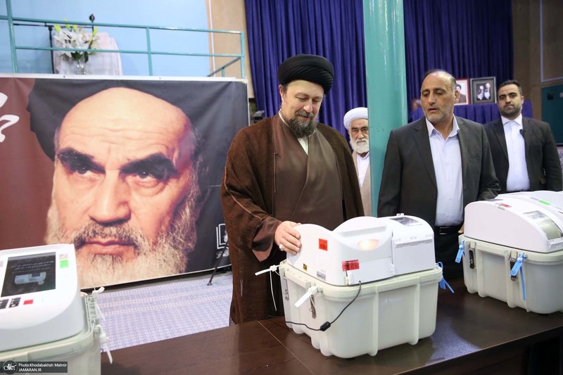 حضور سید حسن خمینی در دور دوم انتخابات مجلس شورای اسلامی