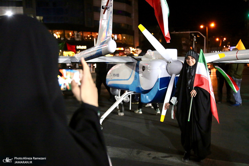 نصب و استقرار پهباد مهاجر 6 در سه راه قیطریه