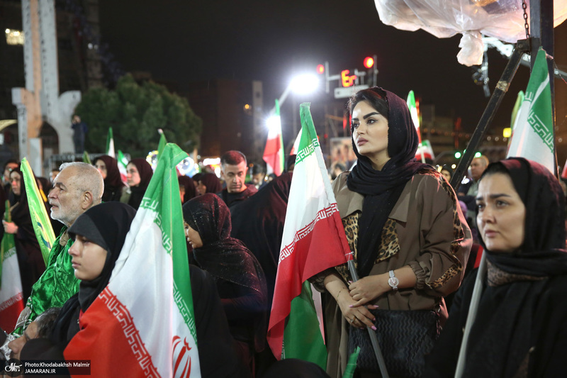 چهل و چهارمین شب اجتماع پرشور مردم در صادقیه