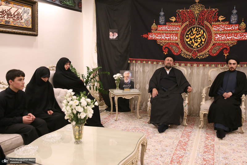 حضور سیدحسن خمینی در منزل شهیدان طهرانچی