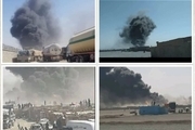 یک آتش سوزی دیگر در مرز ایران و افغانستان + عکس و فیلم