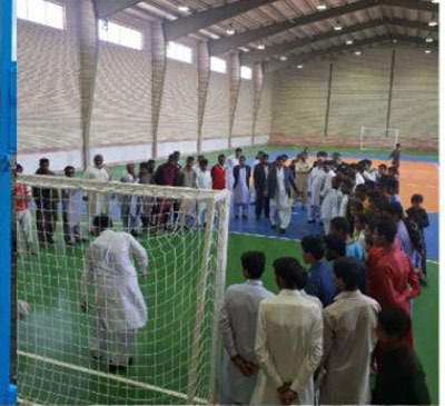 افتتاح سرسرای چند منظوره ورزشی در بخش پارود شهرستان سرباز