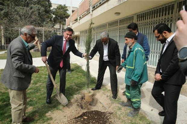 7 درخت با نماد دوستی تهران و صوفیه در سفارت بلغارستان غرس شد