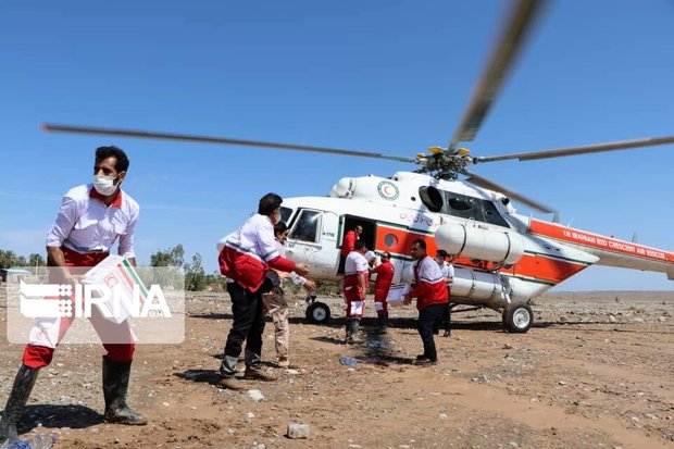 امدادرسانی هلال‌احمر در مناطق سیل‌زده کرمان همچنان ادامه دارد