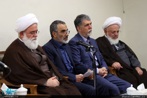 دیدار دست‌اندرکاران کنگره بزرگداشت آیت‌الله مصطفی خمینی(ره) با رهبر معظم انقلاب 
