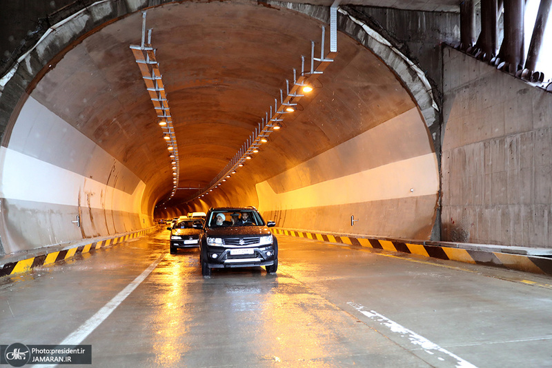 افتتاح منطقه یک آزاد راه تهران - شمال با حضور رئیس جمهور