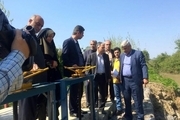 افتتاح بند انحرافی و دریچه سازی در نهر آب بر کیاجوب شهرستان سیاهکل