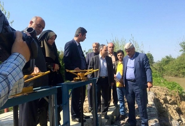 افتتاح بند انحرافی و دریچه سازی در نهر آب بر کیاجوب شهرستان سیاهکل