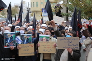 تجمع اعتراضی جمعی از طلاب قم در پی ترور شهید فخری‌ زاده