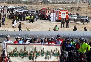 همایش دوچرخه سواری ویژه روز درختکاری در مشهد برگزار شد