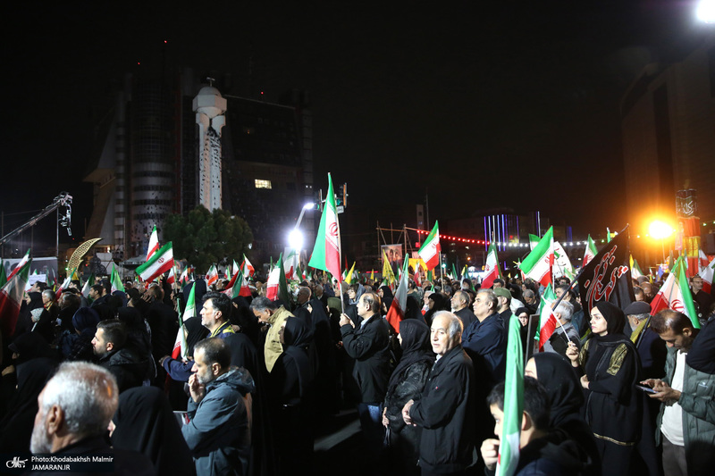 چهل و چهارمین شب اجتماع پرشور مردم در صادقیه