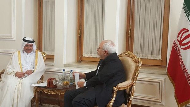 اولین دیدار سفیر قطر با ظریف پس از بازگشت به تهران انجام شد