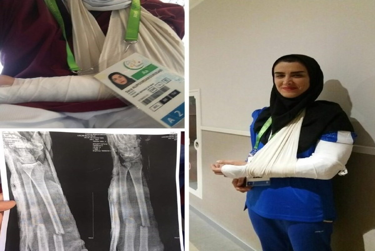 دست دختر کشتی گیر ایرانی در ترکمنستان شکست +عکس