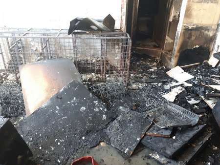 آتش سوزی در یک مجموعه اقامتی در مشهد