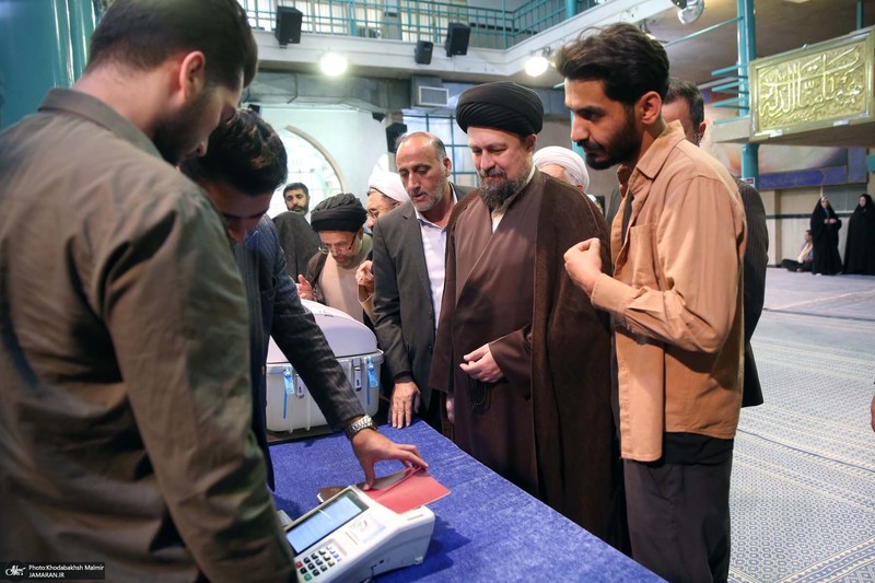 حضور سید حسن خمینی در دور دوم انتخابات مجلس شورای اسلامی