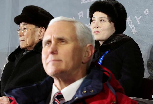 خواهر رهبر کره شمالی در کنار معاون ترامپ +تصاویر
