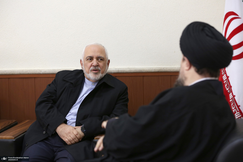 دیدار دکتر ظریف  معاون راهبردی رئیس جمهور و جمعی از مدیران با سید حسن خمینی