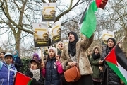 برگزاری تظاهرات در لندن در محکومیت جنایت های اسرائیل در نوار غزه