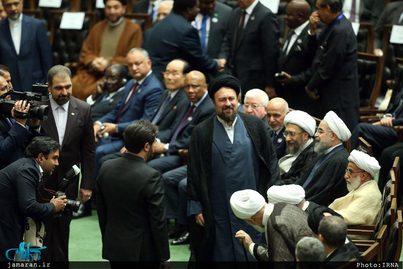 حضور سید حسن خمینی در مراسم تحلیف رئیس جمهور روحانی