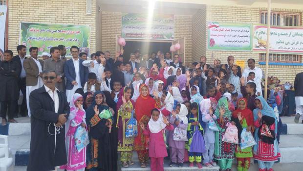 مدرسه چهار کلاسه خیری در روستای جوزدر نیکشهر افتتاح شد
