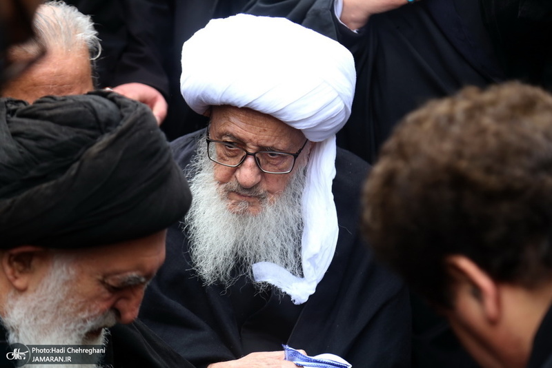 دسته عزاداری روز شهادت حضرت زهرا(س) با حضور آیت الله العظمی وحید خراسانی