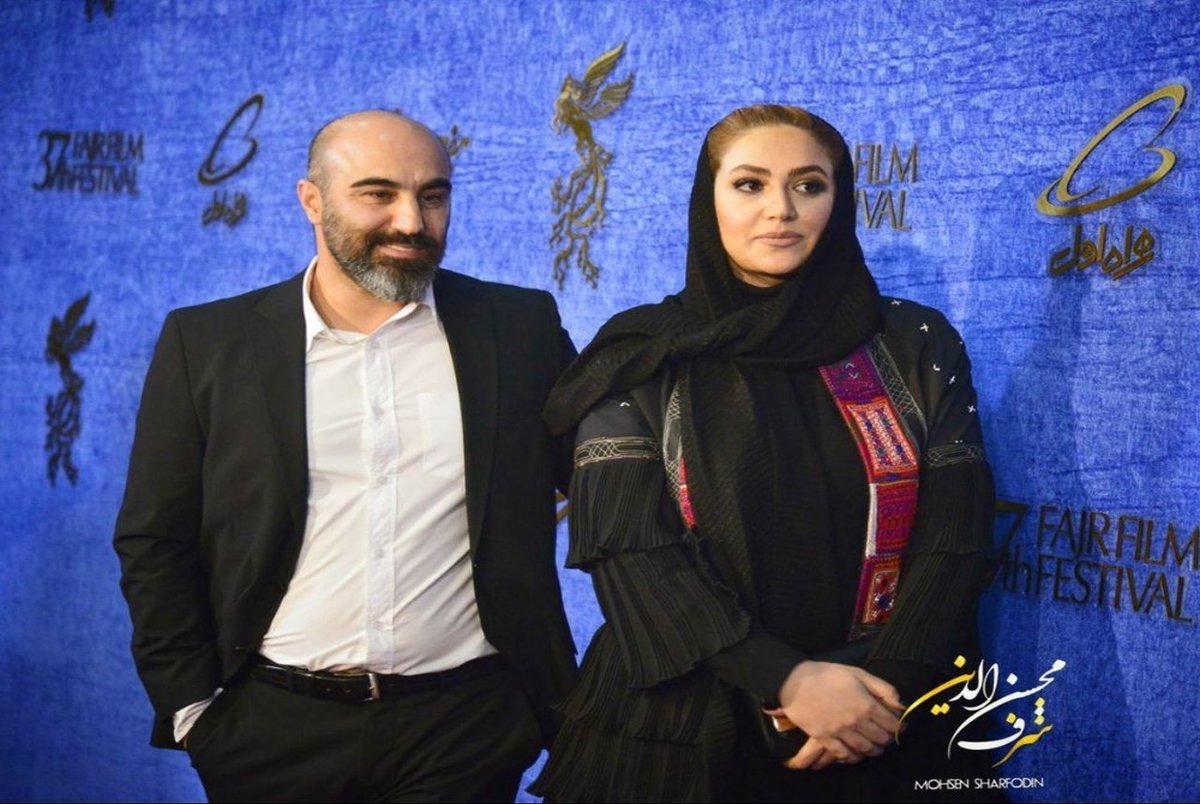 محسن تنابنده و همسرش روی فرش قرمز جشنواره+عکس