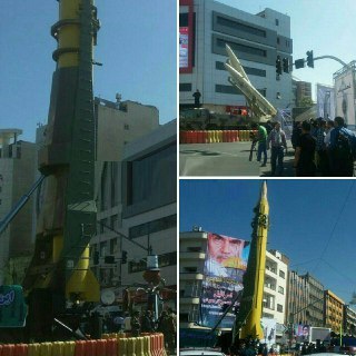 نمایش اقتدار موشکی کشور در راهپیمایی روز قدس تهران