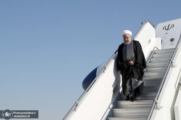 رئیس‌جمهور روحانی وارد نیویورک شد