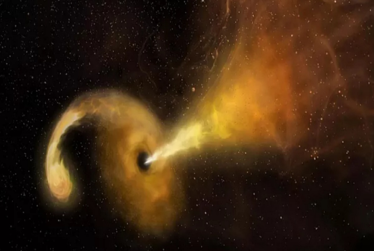 بلعیده شدن یک ستاره غول‌پیکر توسط سیاهچاله باربی ترسناک!
