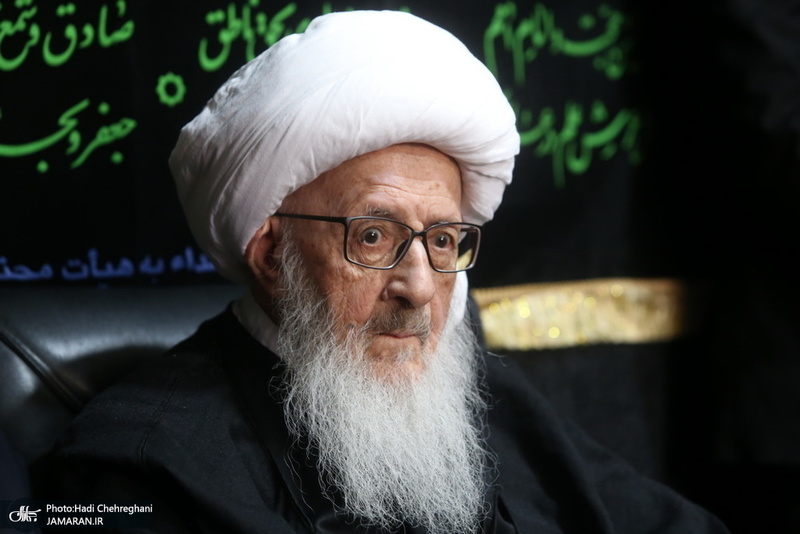دسته عزای شهادت امام صادق(ع) با حضور آیت الله العظمی وحید خراسانی