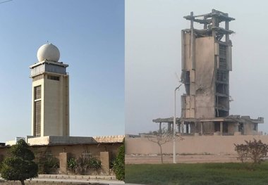 حمله مجدد دشمن آمریکایی- صهیونی به تأسیسات هواشناسی بوشهر + عکس