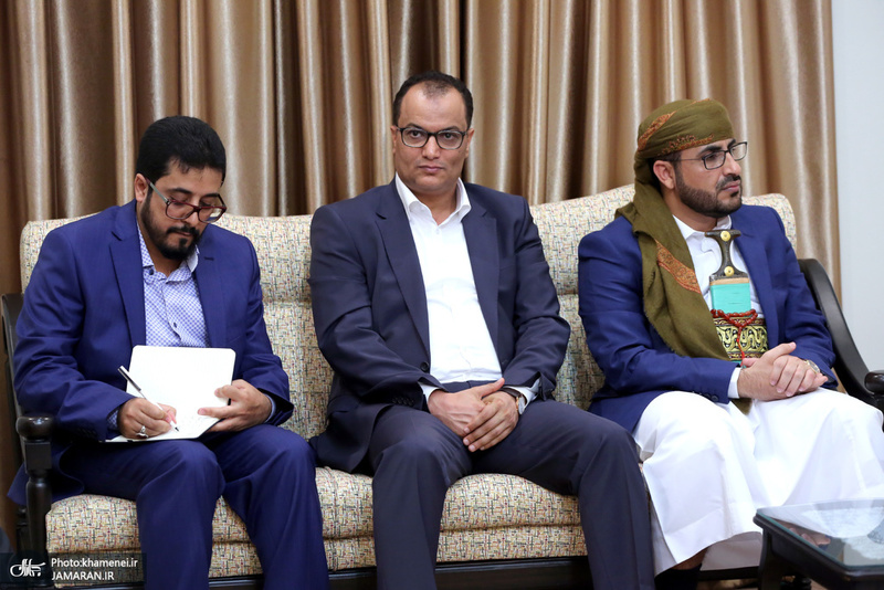 دیدار سخنگوی جنبش انصارالله یمن با رهبر معظم انقلاب
