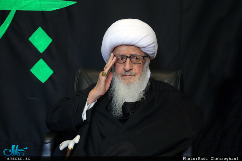 پیاده روی آیت الله العظمی وحید خراسانی به سمت حرم حضرت معصومه(س)