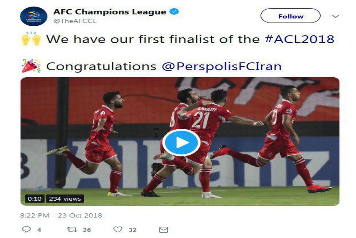 واکنش AFC به صعود پرسپولیس به فینال+ عکی
