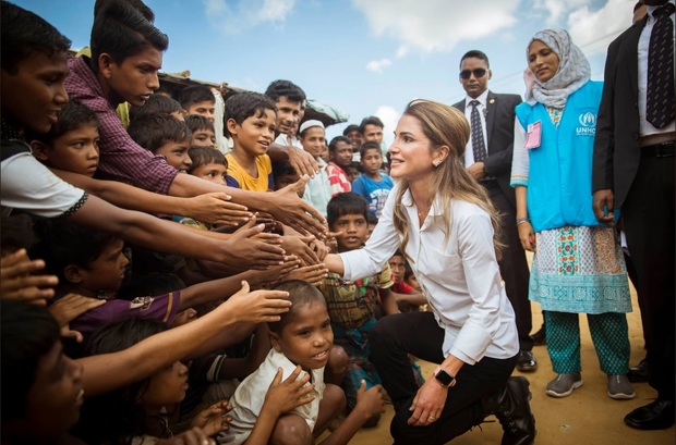 دیدار ملکه اردن با مسلمانان روهینگیا+ تصاویر