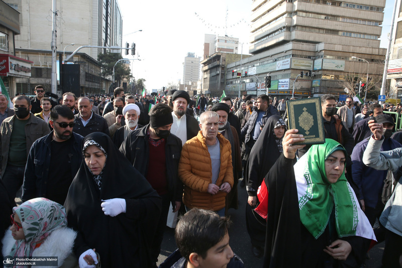 حضور سید حسن خمینی در اجتماع بزرگ مردم تهران