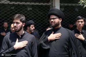 دسته عزای شهادت امام صادق(ع) با حضور آیت الله العظمی وحید خراسانی