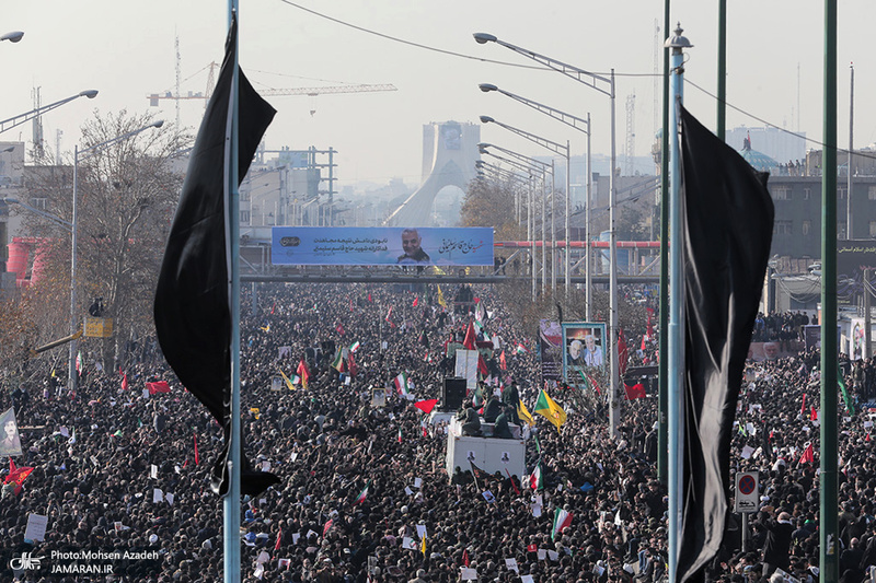 حضور میلیون ها تهرانی در تشییع پیکر مطهر سردار قاسم سلیمانی - 5