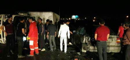 تصادف زنجیره‌ای هفت خودرو  در جاده سمنان - دامغان 12 مجروح بر جا گذاشت