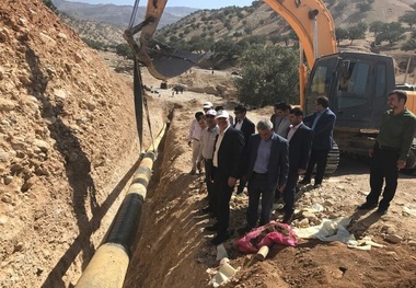 خط فلزی گازرسانی به دیشموک و قلعه رئیسی اجرا شد