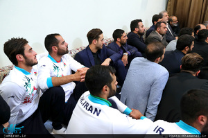 دیدار مدال‌آوران کاروان ورزشی ایران در بازی‌های آسیایی با رهبر معظم انقلاب
