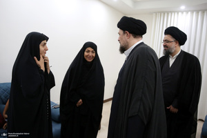 حضور سید حسن خمینی در منزل شهید دکتر فریدون  عباسی
