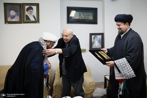 دیدار صلاح زواوی سفیر سابق فلسطین با سید حسن خمینی