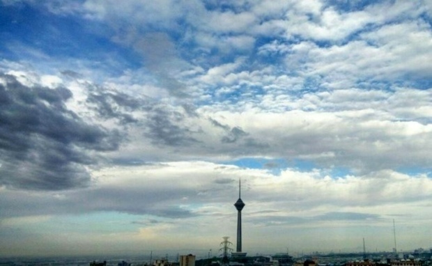 آسمان استان تهران ابری گاهی همراه با وزش باد خواهد بود