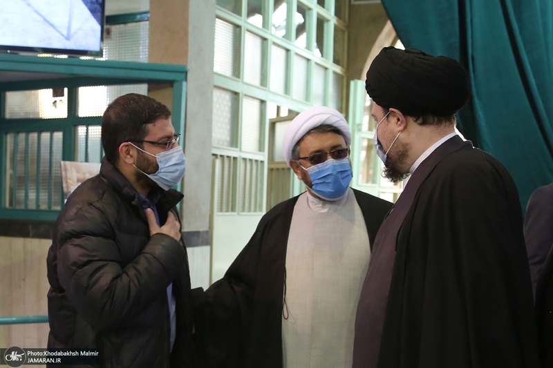 دیدار جمعی از دانش آموزان دبیرستان پسرانه علوم و معارف اسلامی شهید مطهری تهران با سید حسن خمینی